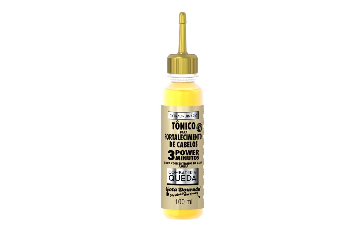 TÔNICO EXTRAORDINARIO COMBATE A QUEDA GOTA DOURADA 100ML