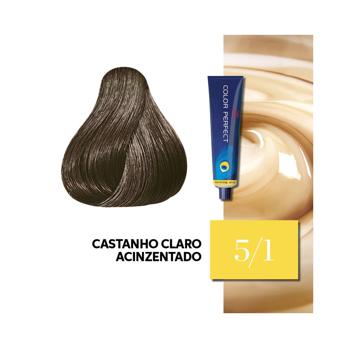 COLORAÇÃO COLOR PERFECT 5.1 CASTANHO CLARO ACINZENTADO WELLA PROFISSIONALS 60G
