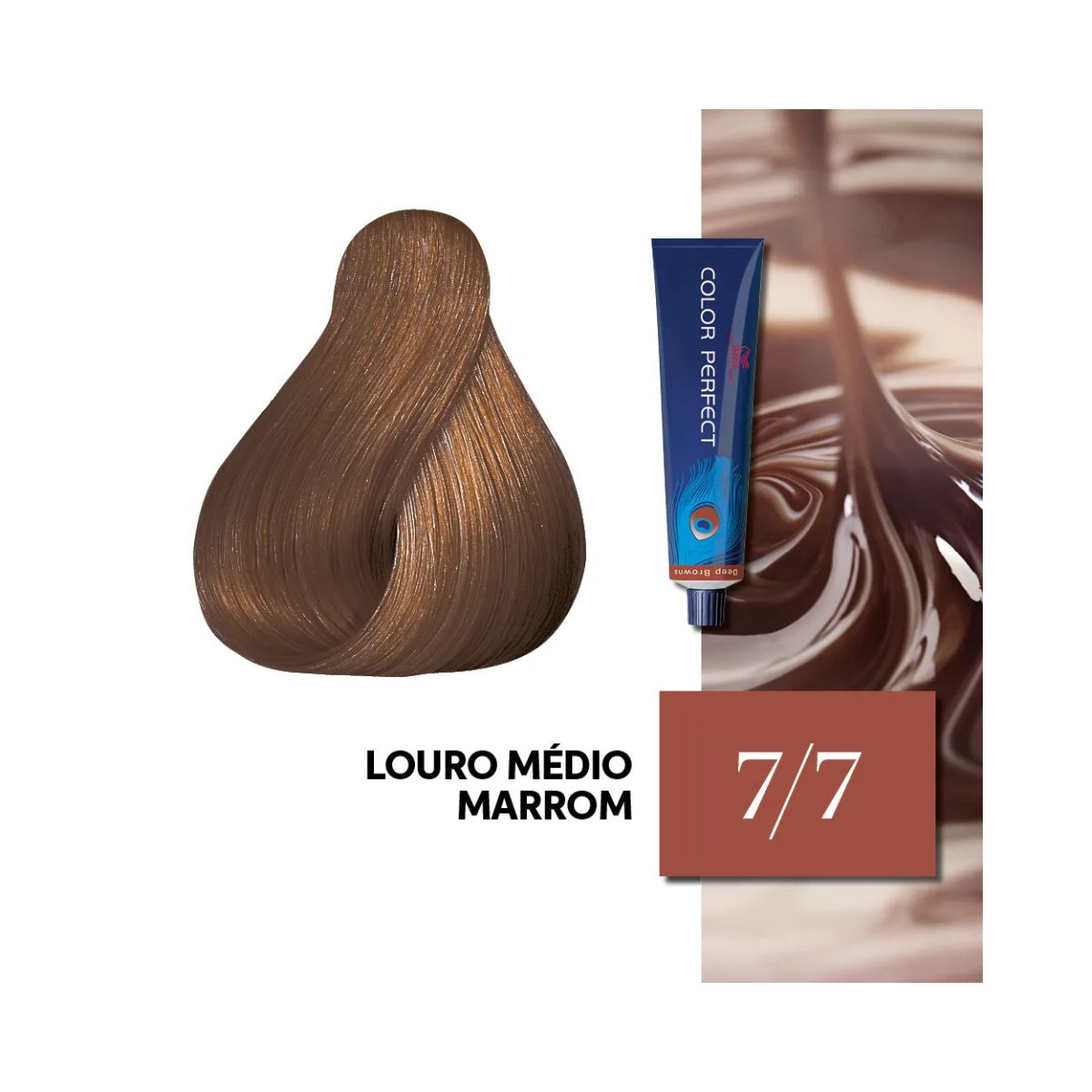 COLORAÇÃO COLOR PERFECT 7.7 LOURO MÉDIO MARROM WELLA PROFISSIONALS 60G