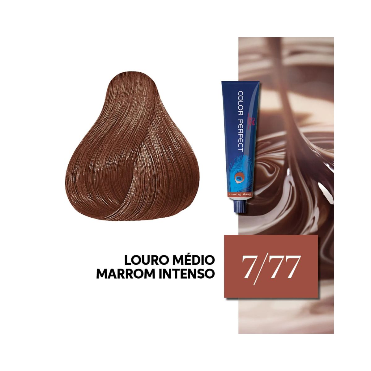 COLORAÇÃO COLOR PERFECT 7.77 LOURO MÉDIO MARROM INTENSO WELLA PROFISSIONALS 60G