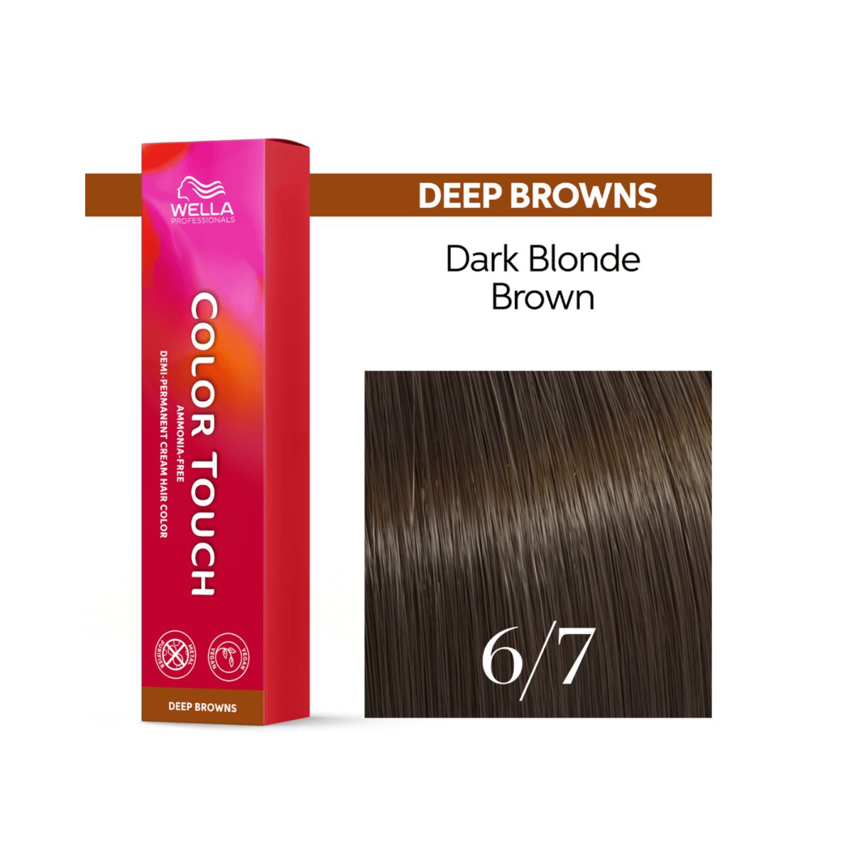 TONALIZANTE COLOR TOUCH 6.7 LOURO ESCURO MARROM WELLA PROFISSIONALS 60G