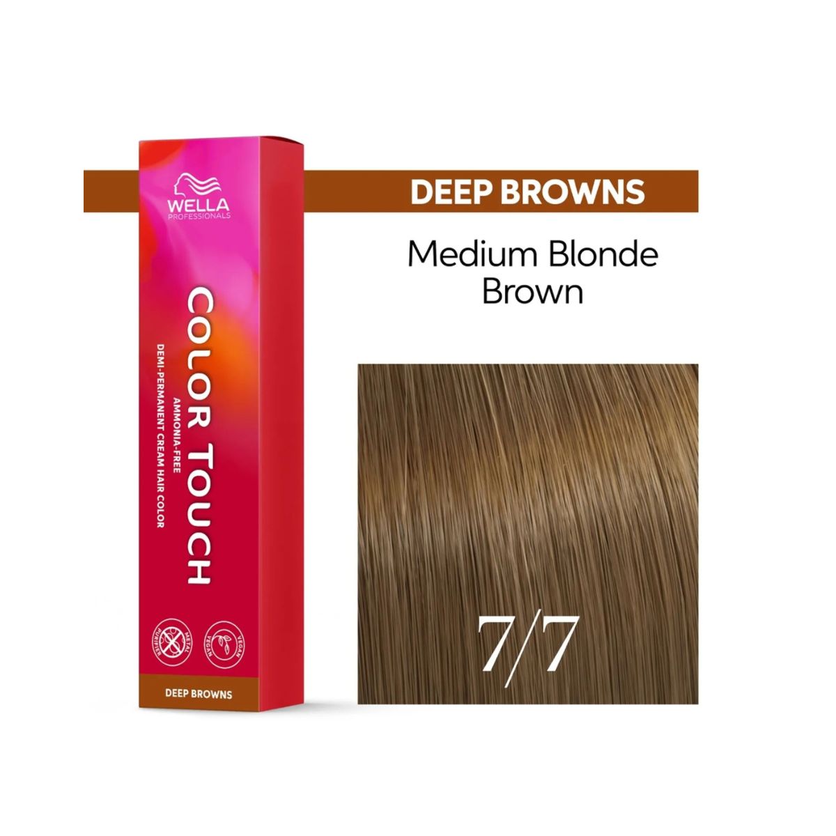 TONALIZANTE COLOR TOUCH 7.7 LOURO MÉDIO MARROM WELLA PROFISSIONALS 60G