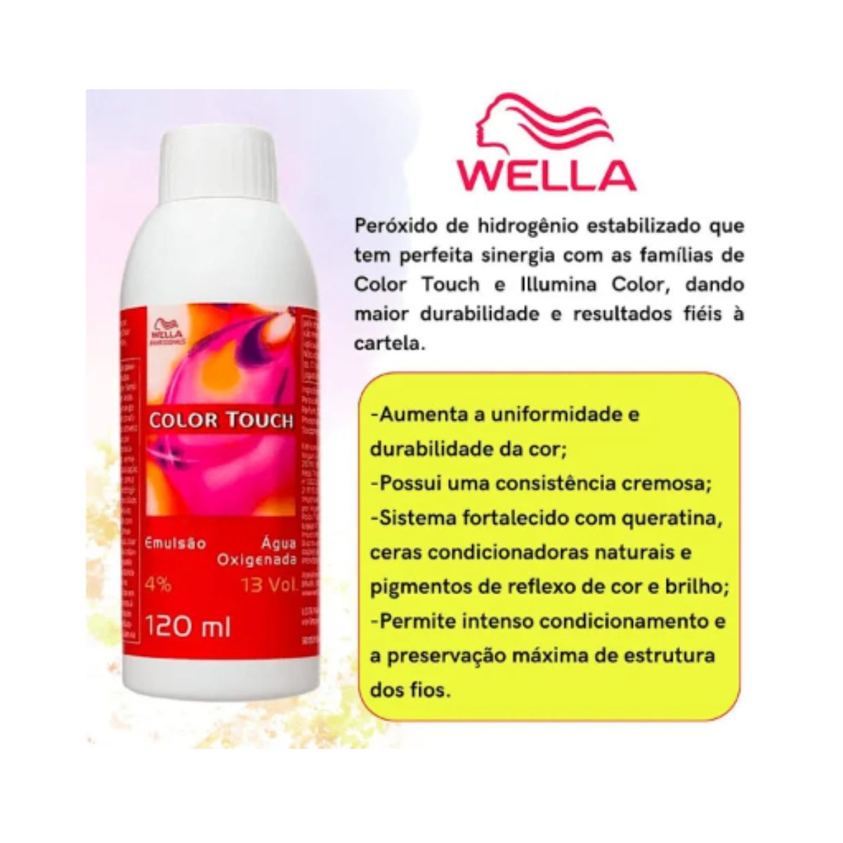 EMULSÃO REVELADORA COLOR TOUCH 4% 13 VOLUMES WELLA PROFISSIONALS 120ML