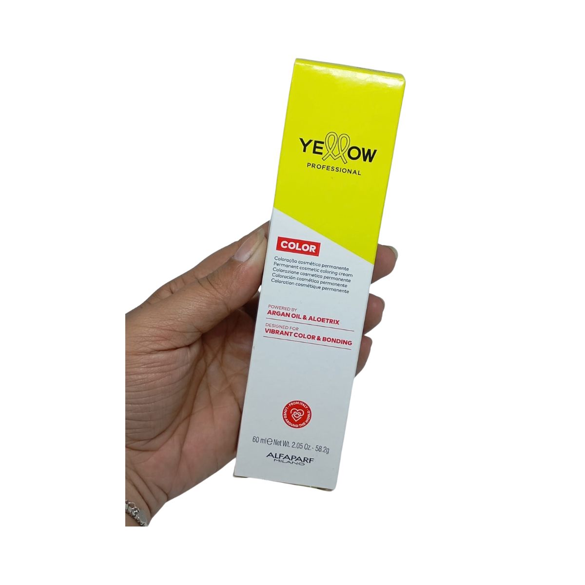 COLORAÇÃO PERMANENTE 4.0 CASTANHO MÉDIO YELLOW COLOR ALFAPARF 60ML