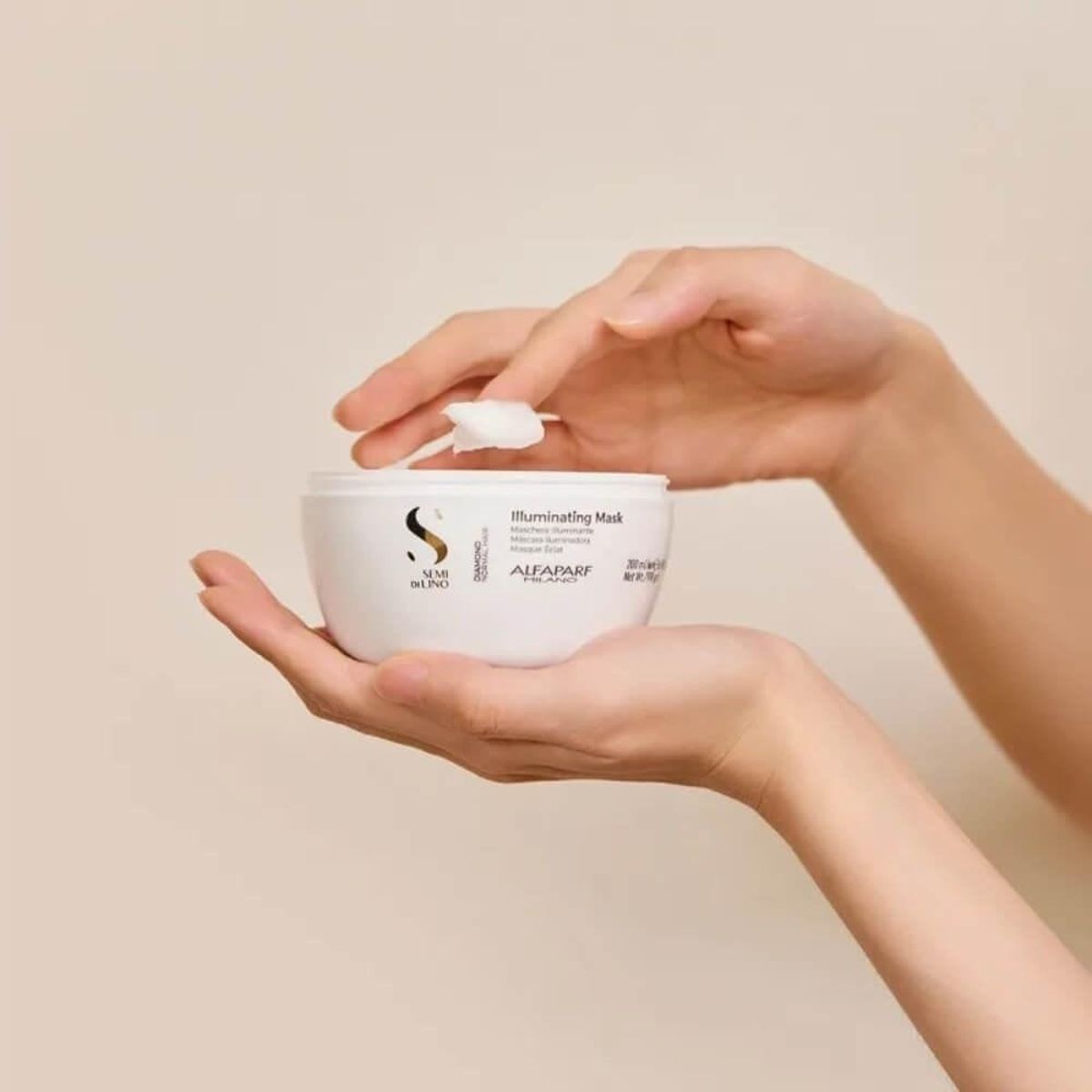 MÁSCARA CONDICIONADORA SEMI DI LINO ILLUMINATING DIAMOND HAIR ALFAPARF 200ML