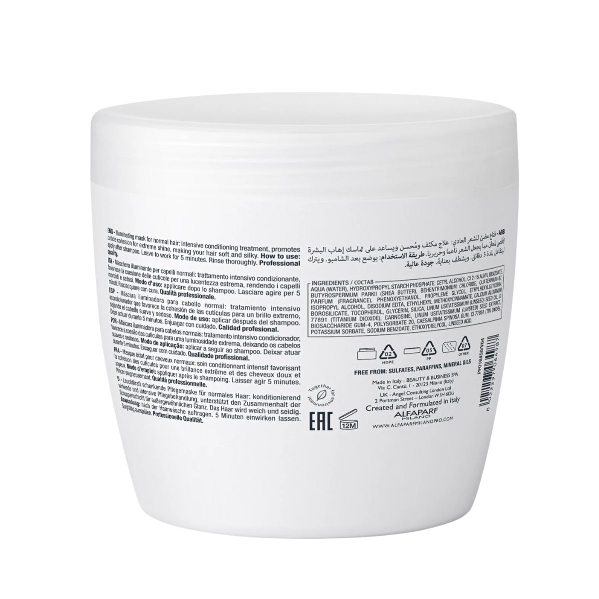 MÁSCARA CONDICIONADORA SEMI DI LINO ILLUMINATING DIAMOND HAIR ALFAPARF 500ML