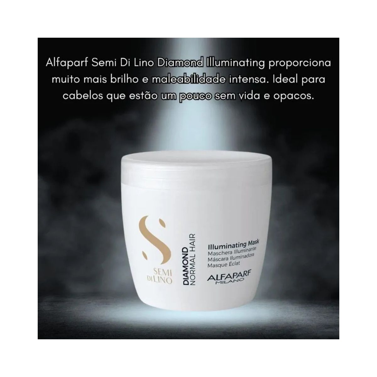 MÁSCARA CONDICIONADORA SEMI DI LINO ILLUMINATING DIAMOND HAIR ALFAPARF 500ML