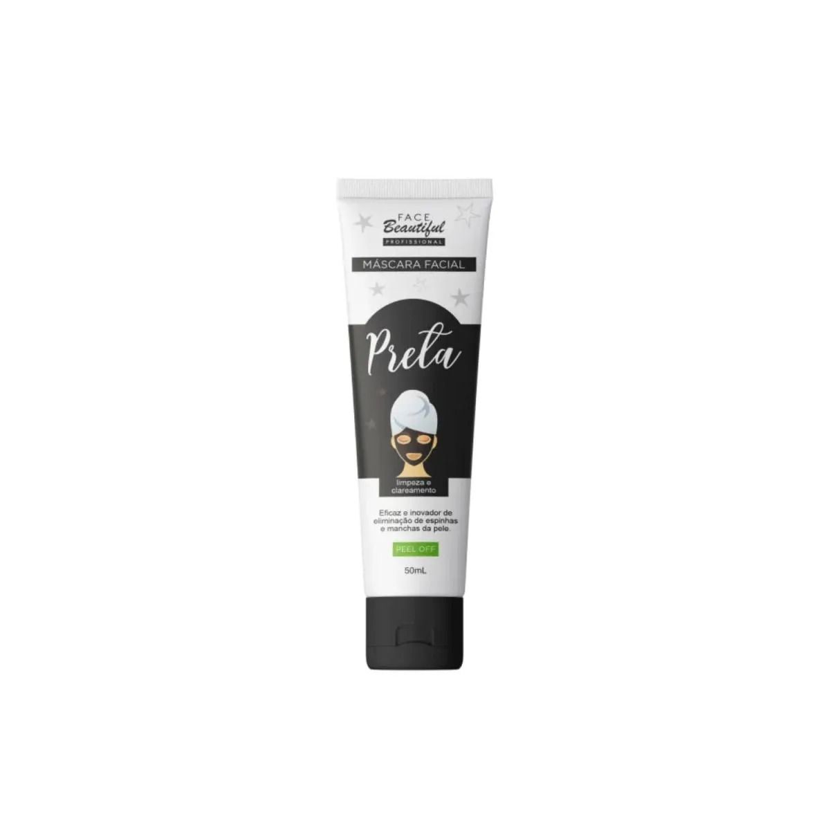 MÁSCARA FACIAL ARGILA PRETA FACE BEAUTIFUL 50ML