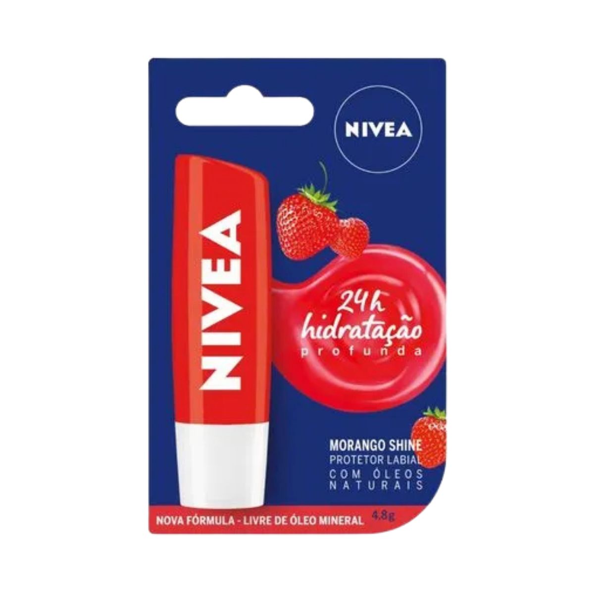 HIDRATANTE PROTETOR LABIAL MORANGO SHINE NIVEA 4.8G