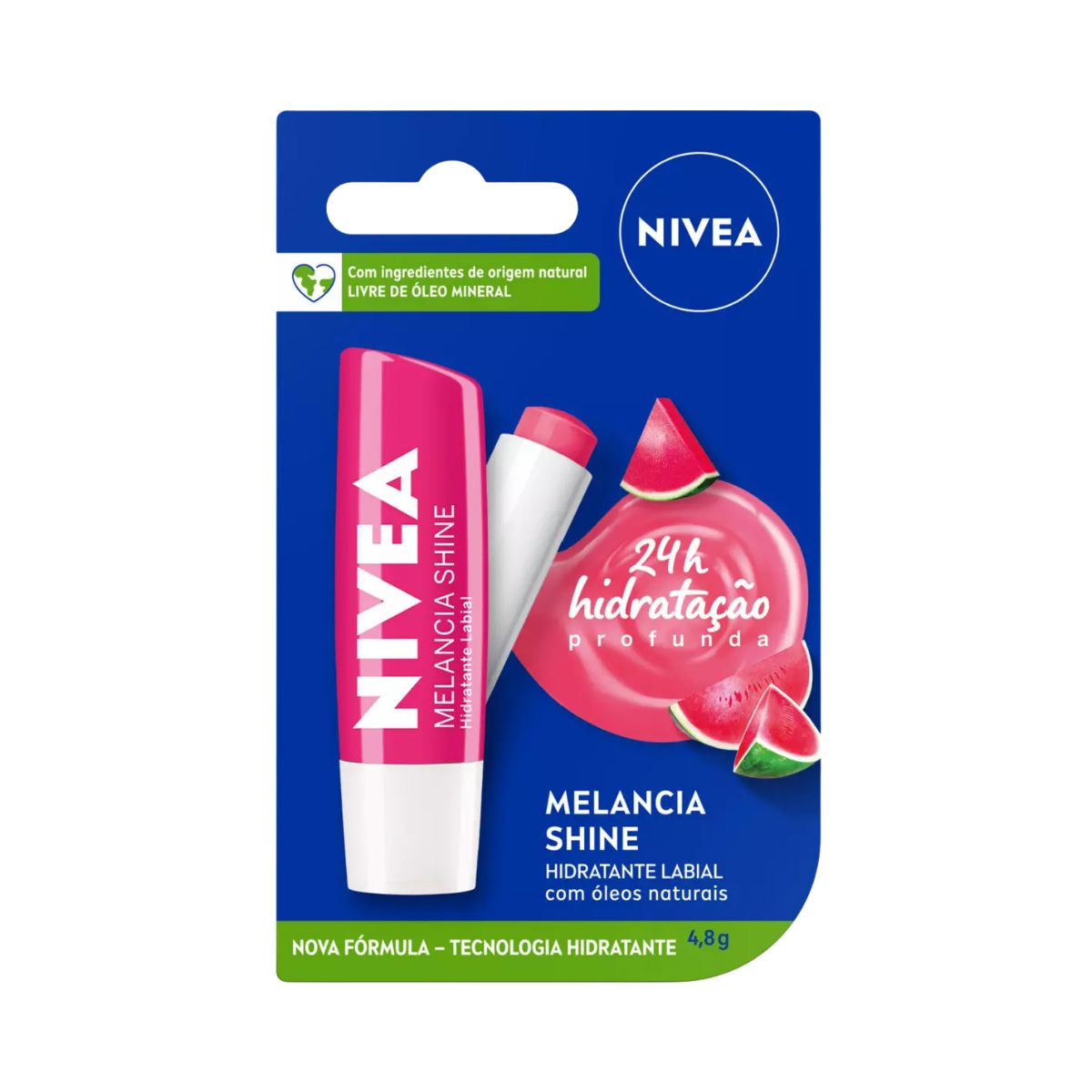 HIDRATANTE PROTETOR LABIAL MELANCIA SHINE NIVEA 4.8G