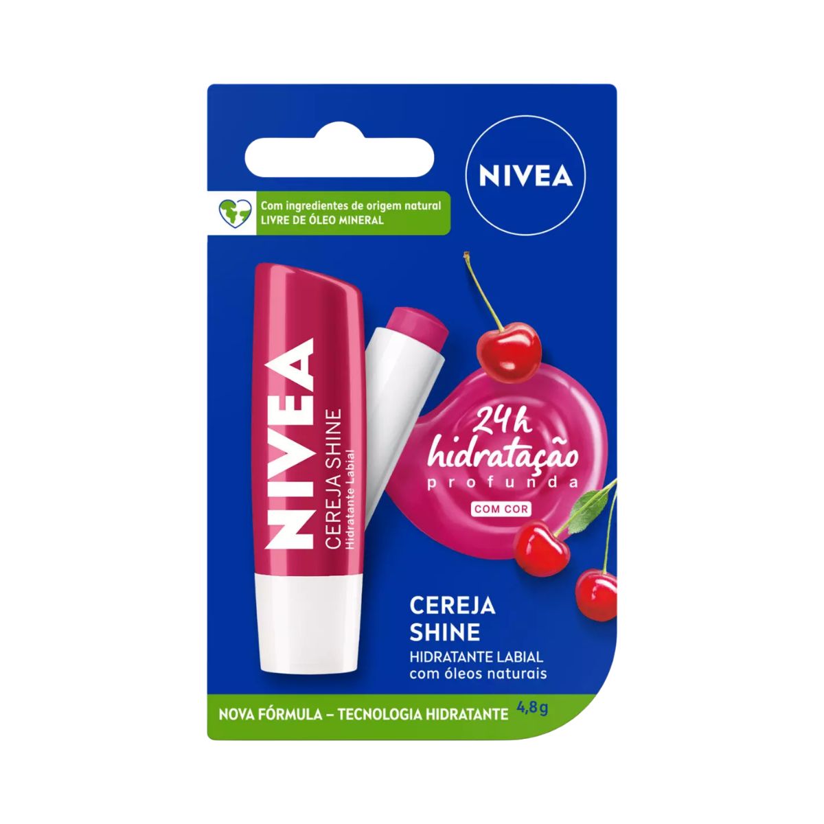 HIDRATANTE PROTETOR LABIAL CEREJA SHINE NIVEA 4.8G