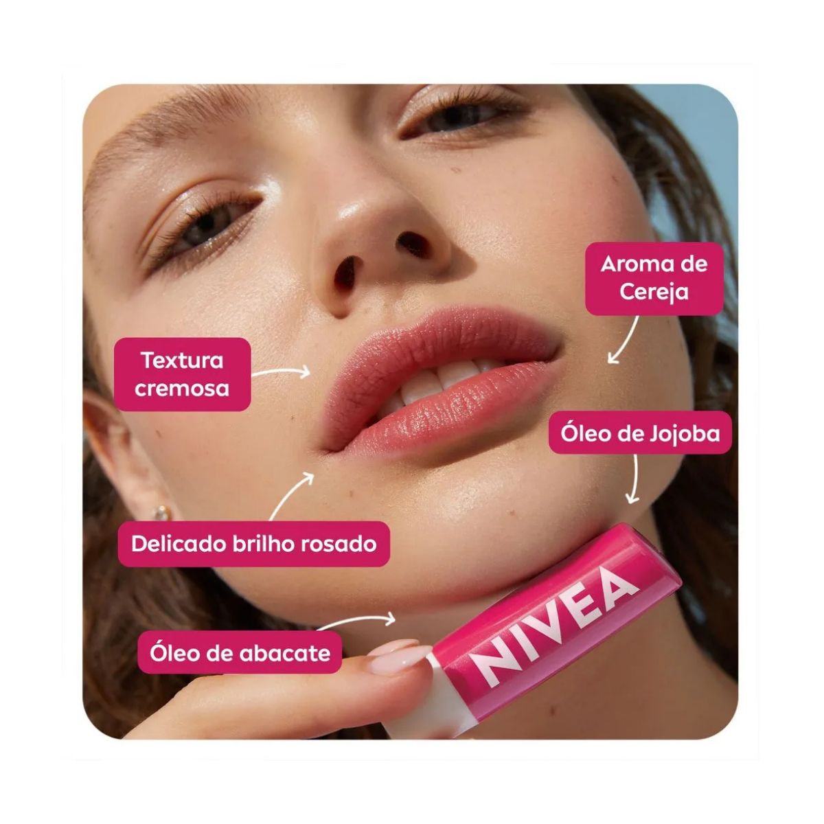 HIDRATANTE PROTETOR LABIAL CEREJA SHINE NIVEA 4.8G