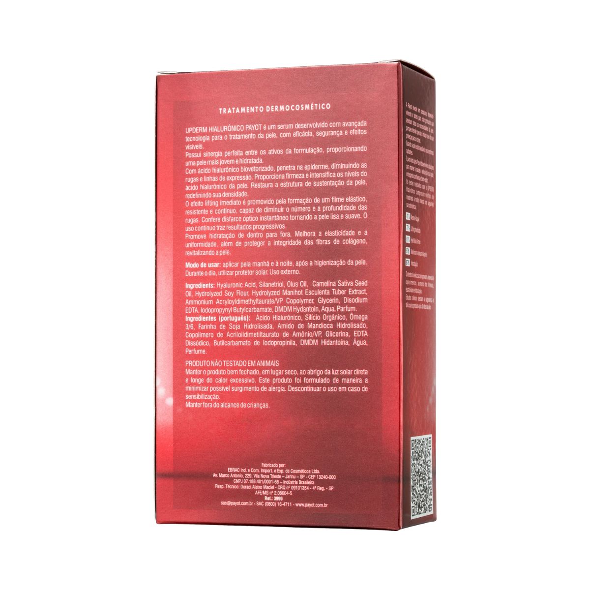 SERUM FACIAL UPDERM HIALURÔNICO PAYOT 30ML