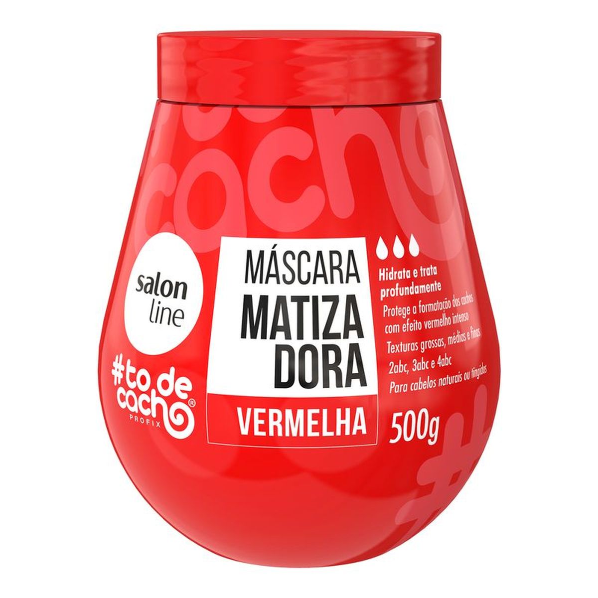 MÁSCARA MATIZADORA VERMELHA #TODECACHO 500G