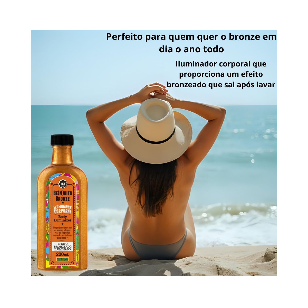 LOÇÃO CORPORAL ILUMINADORA BRONZE LOLA COSMETICS 200ML