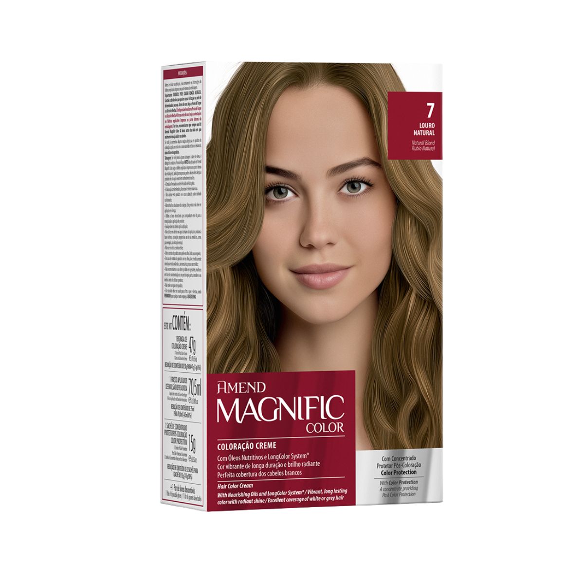 COLORAÇÃO CREME MAGNIFIC COLOR 7 LOURO NATURAL AMEND