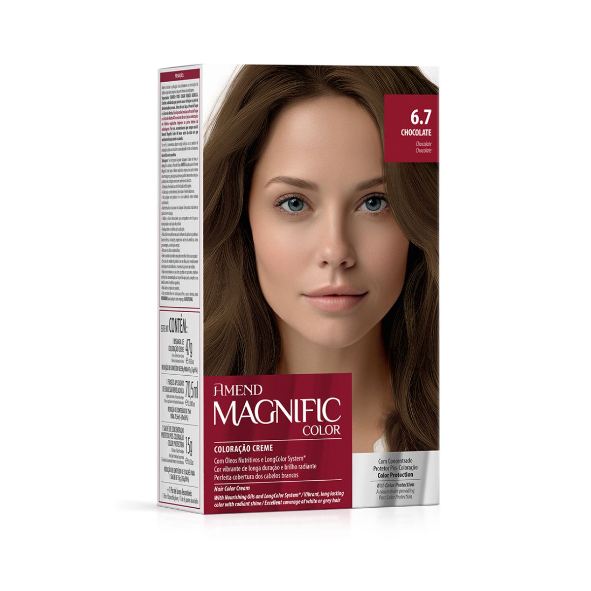 COLORAÇÃO CREME MAGNIFIC COLOR 6.7 CHOCOLATE AMEND