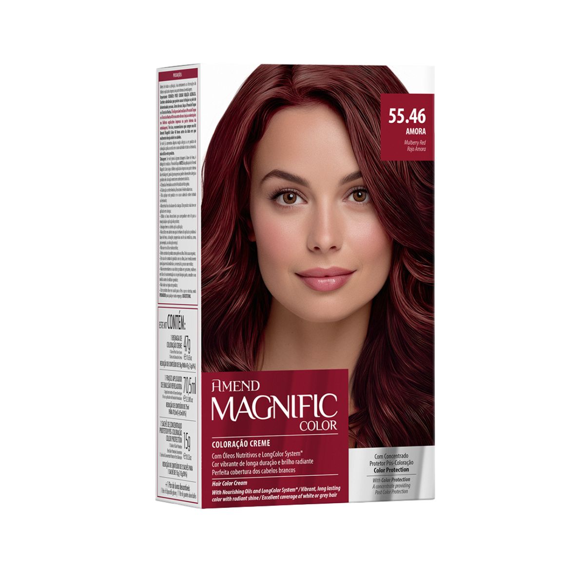 COLORAÇÃO CREME MAGNIFIC COLOR 55.46 AMORA AMEND