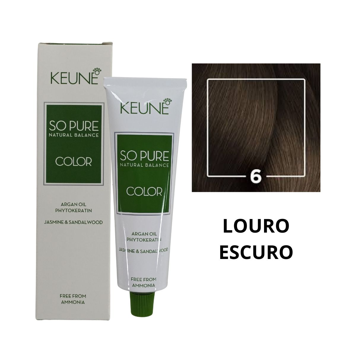 COLORAÇÃO SO PURE COLOR 6 LOURO ESCURO KEUNE 60ML