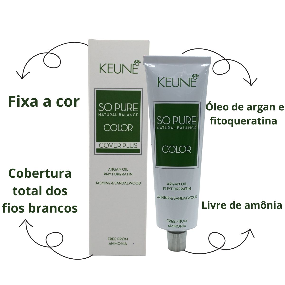 COLORAÇÃO SO PURE COLOR COVER PLUS 6.00 LOURO ESCURO KEUNE 60ML