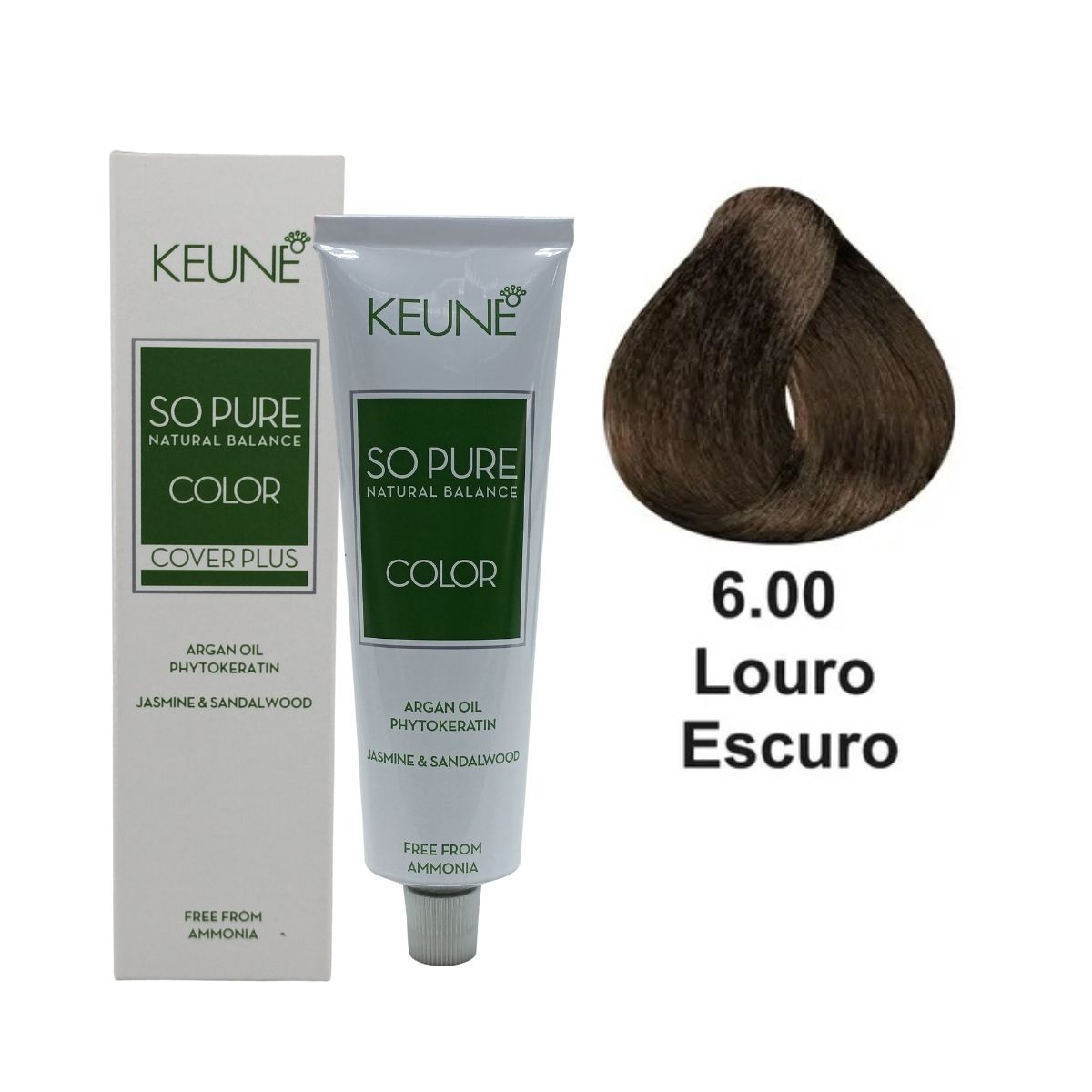 COLORAÇÃO SO PURE COLOR COVER PLUS 8.00 LOURO CLARO KEUNE 60ML