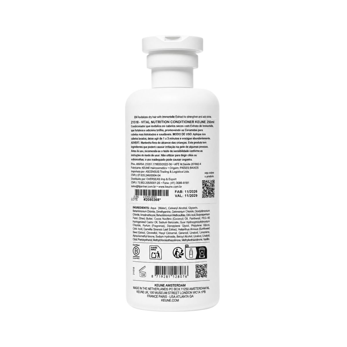 CONDICIONADOR CARE VITAL NUTRITION KEUNE 250ML