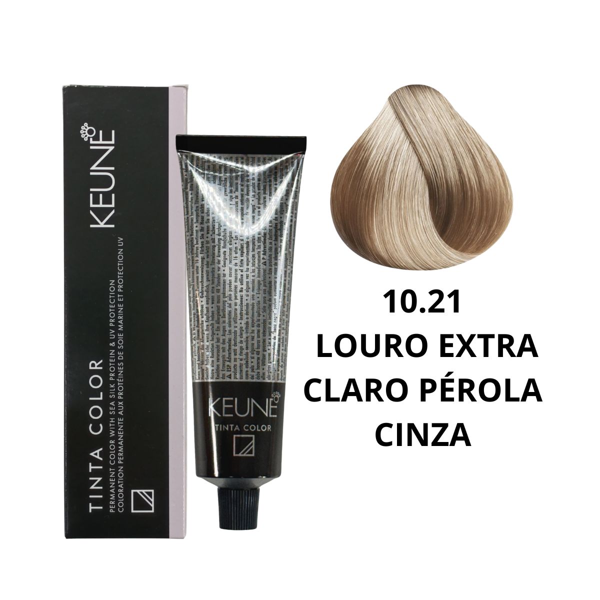 COLORAÇÃO TINTA COLOR 10.21 LOURO EXTRA CLARO PÉROLA CINZA KEUNE 60ML