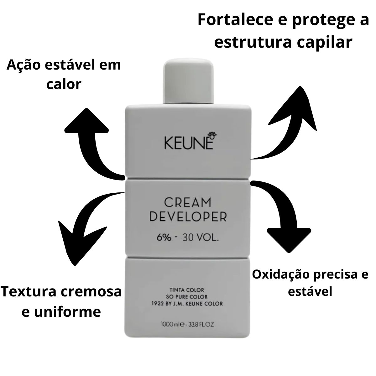 ÁGUA OXIGENADA TINTA DEVELOPER 9% 30 VOLUMES KEUNE 1000ML