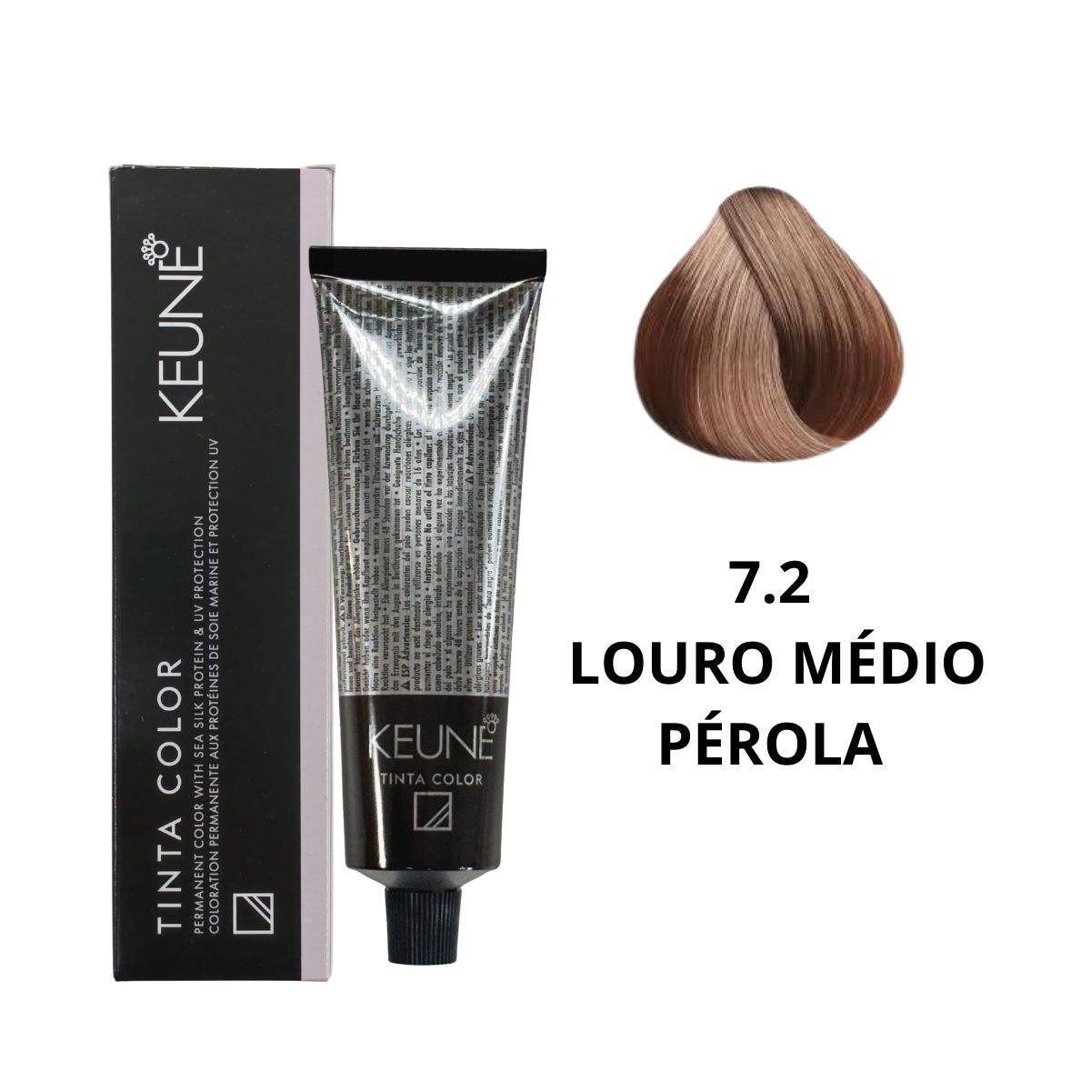 COLORAÇÃO TINTA COLOR 7.2 LOURO MÉDIO PEROLA KEUNE 60ML