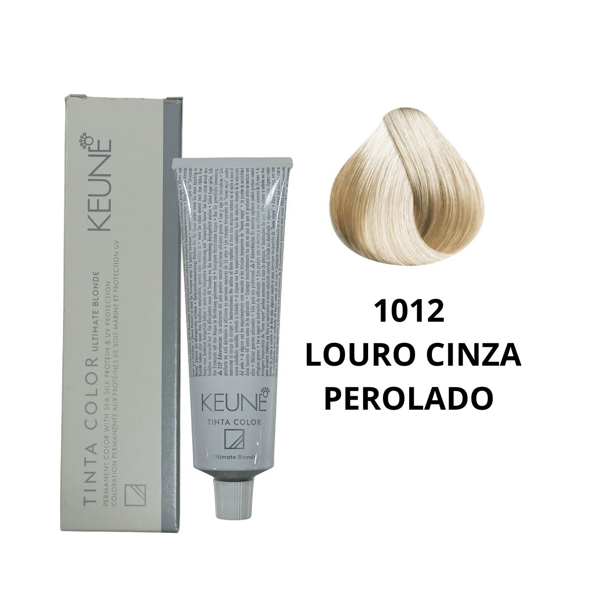COLORAÇÃO TINTA COLOR ULTIMATE BLOND 1012 LOURO CINZA PEROLADO KEUNE 60ML