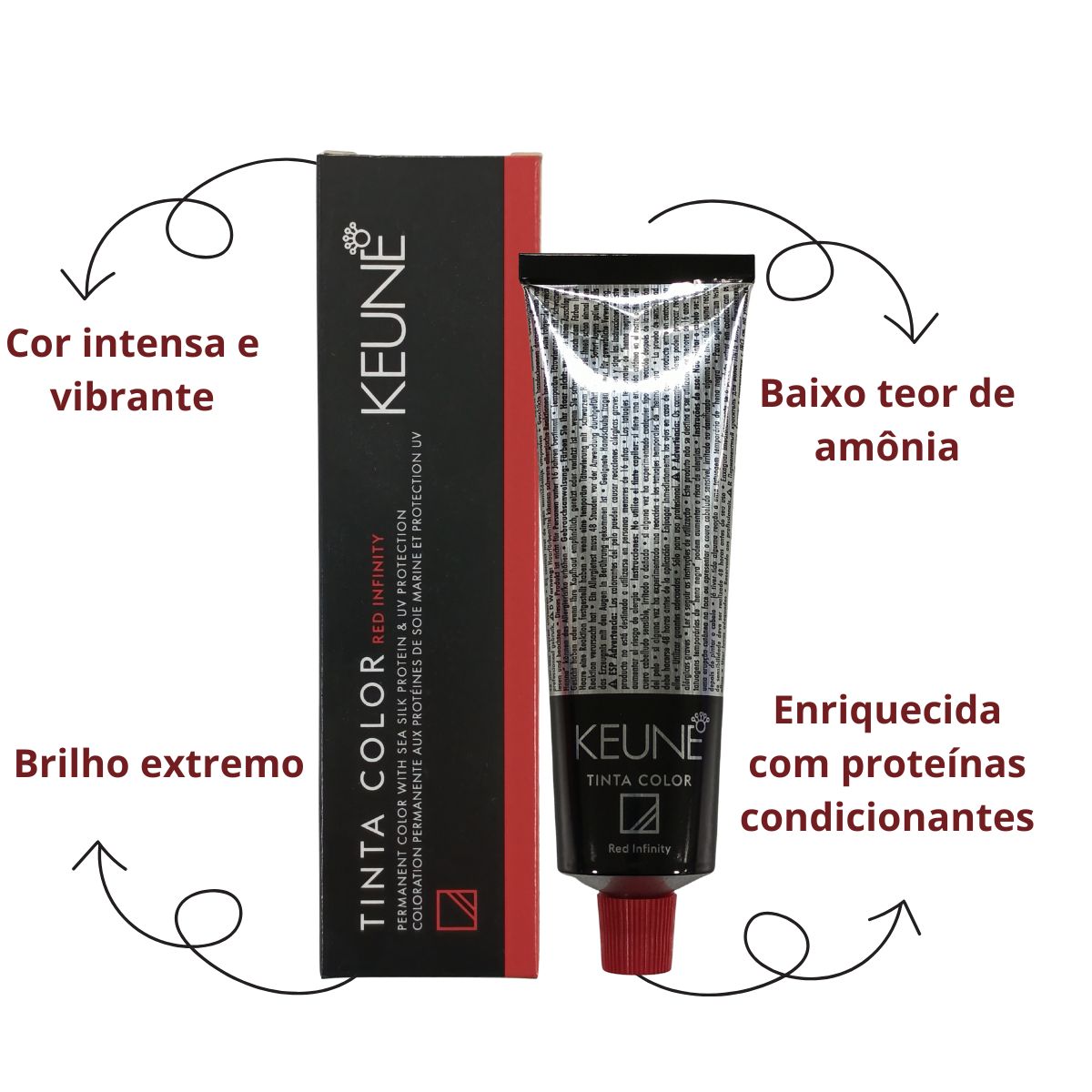 COLORAÇÃO TINTA COLOR LOURO ESCURO VERMELHO INTENSO INFINITY 6.66 RI KEUNE 60ML