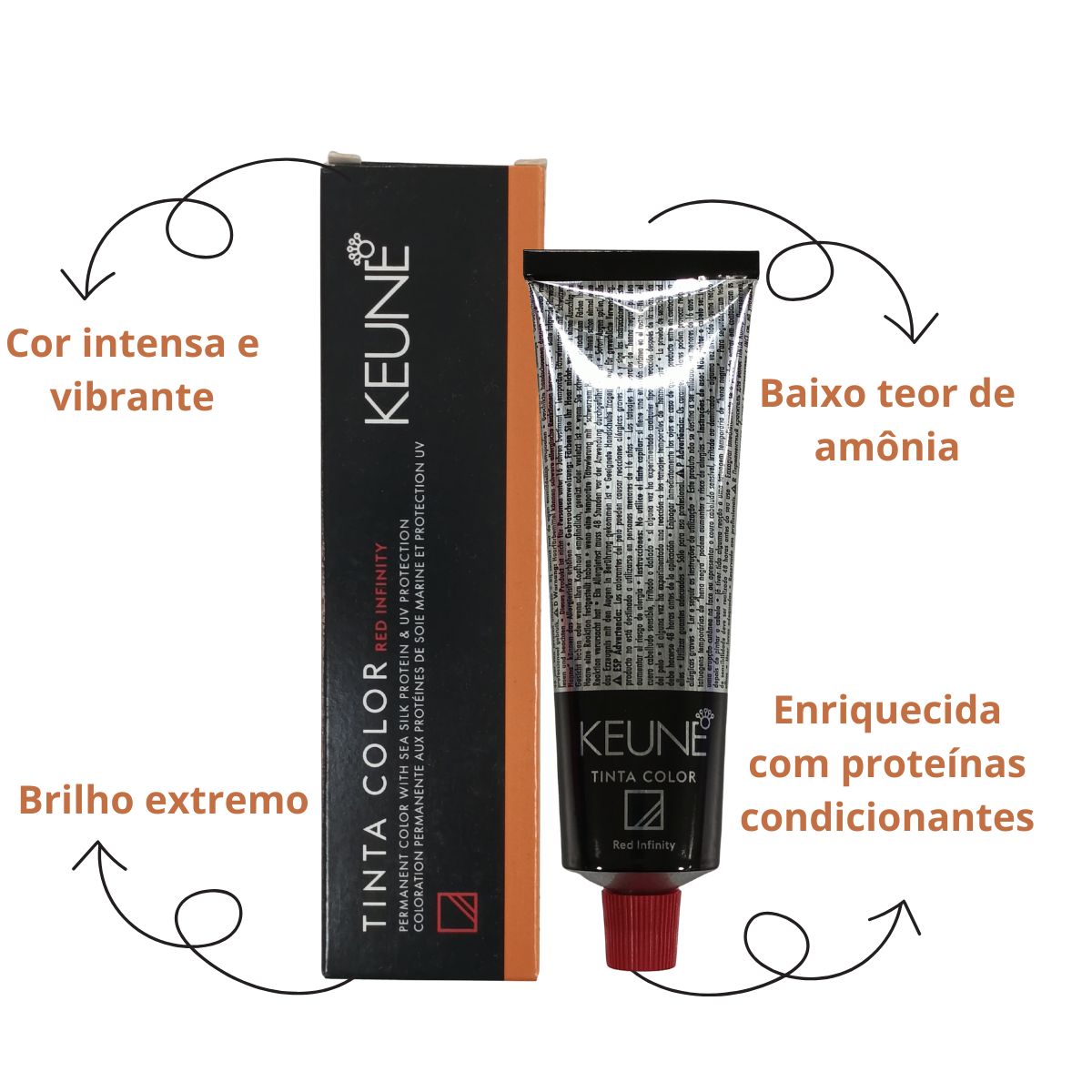 COLORAÇÃO TINTA COLOR RED INFINITY 7.46 RI LOURO MÉDIO COBRE KEUNE 60ML