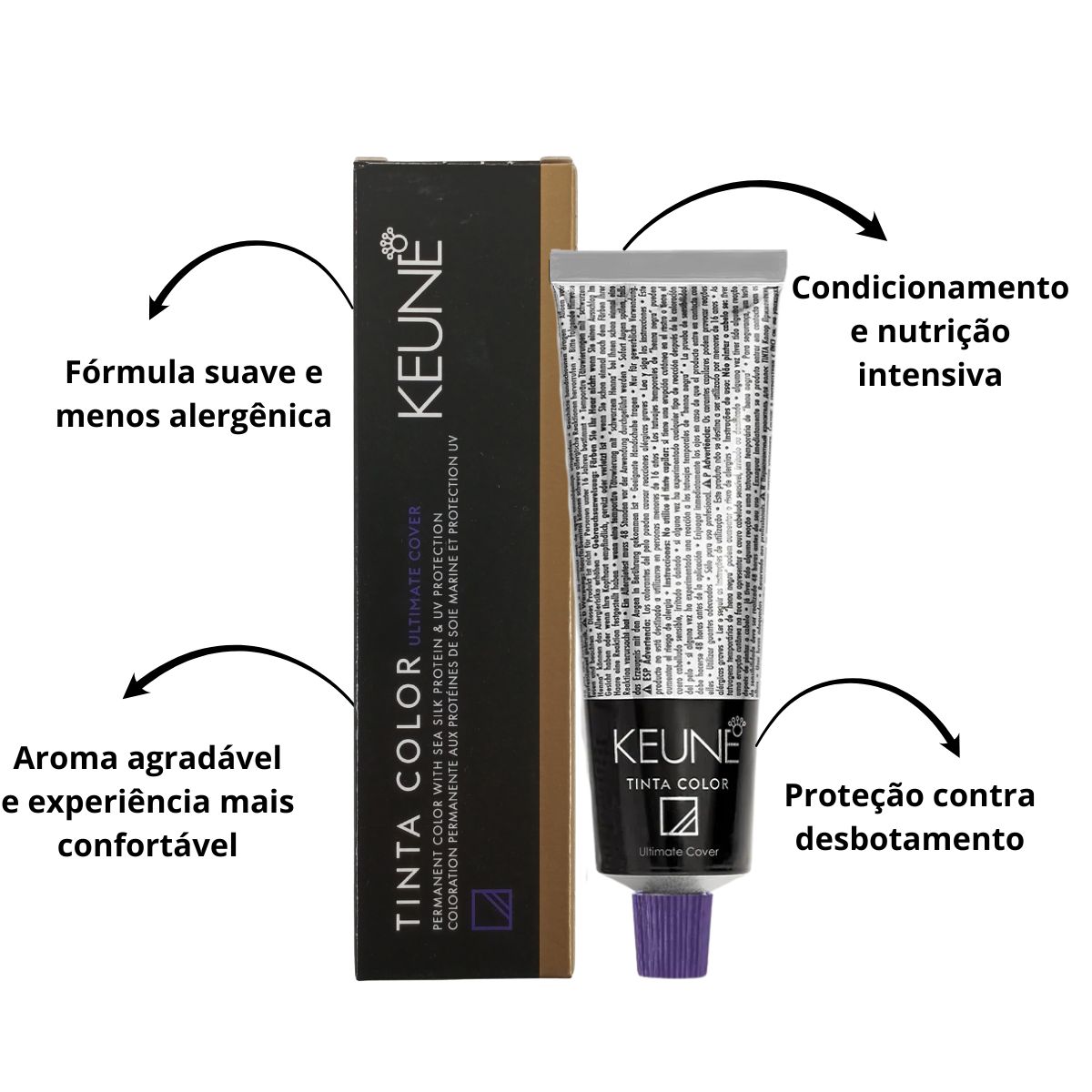 COLORAÇÃO TINTA COLOR ULTIMATE COVER 6.35UC LOURO ESCURO CHOCOLATE KEUNE 60ML