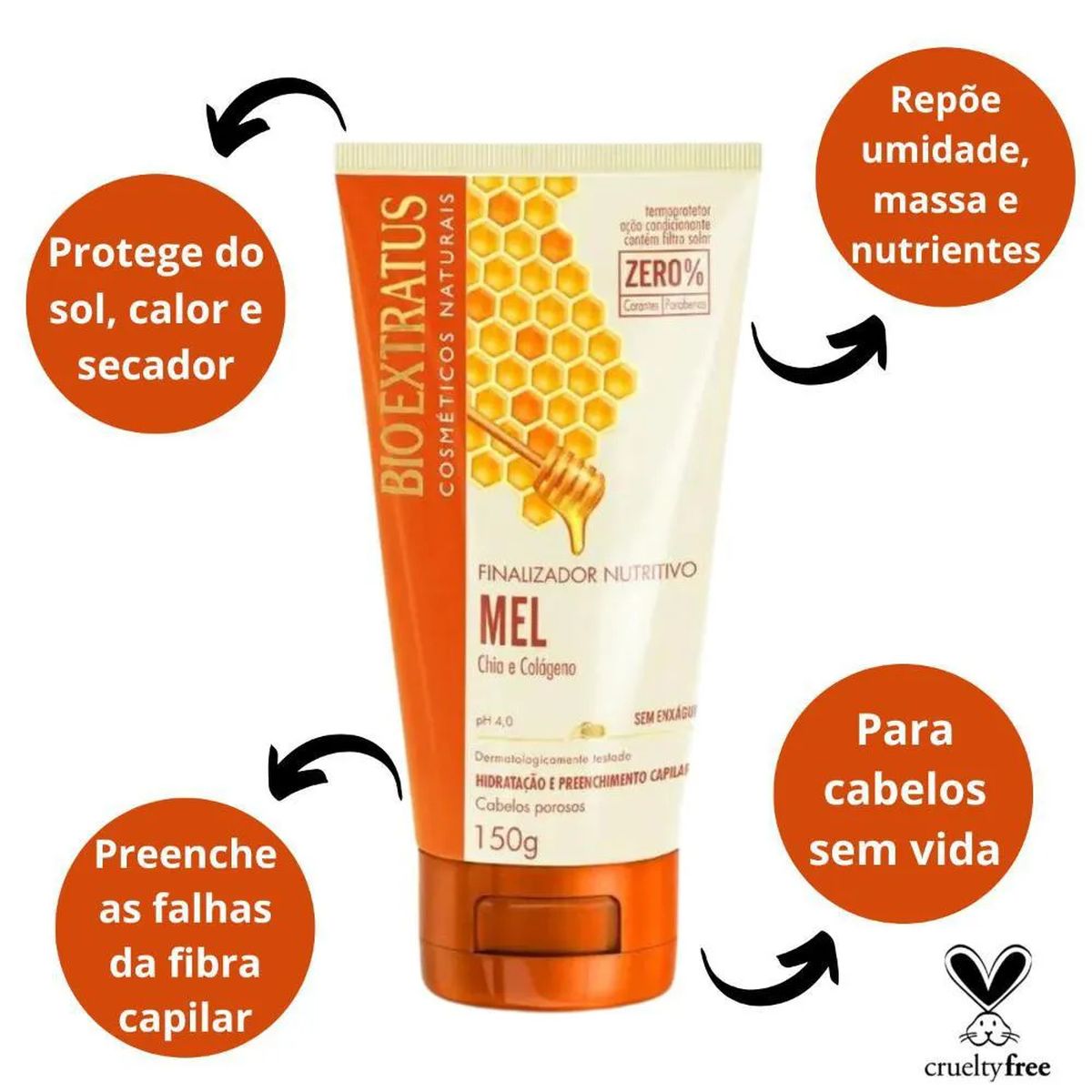 FINALIZADOR NUTRITIVO MEL, CHIA E COLÁGENO BIO EXTRATUS 250ML