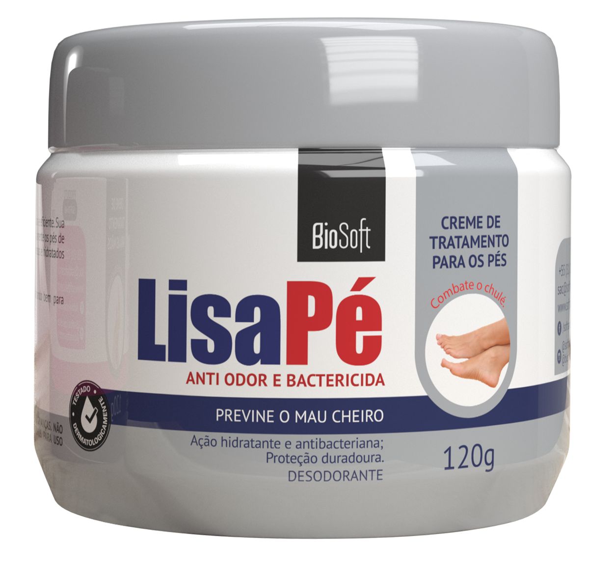 CREME LISA PÉ ANTI ODOR BIO SOFT 120G