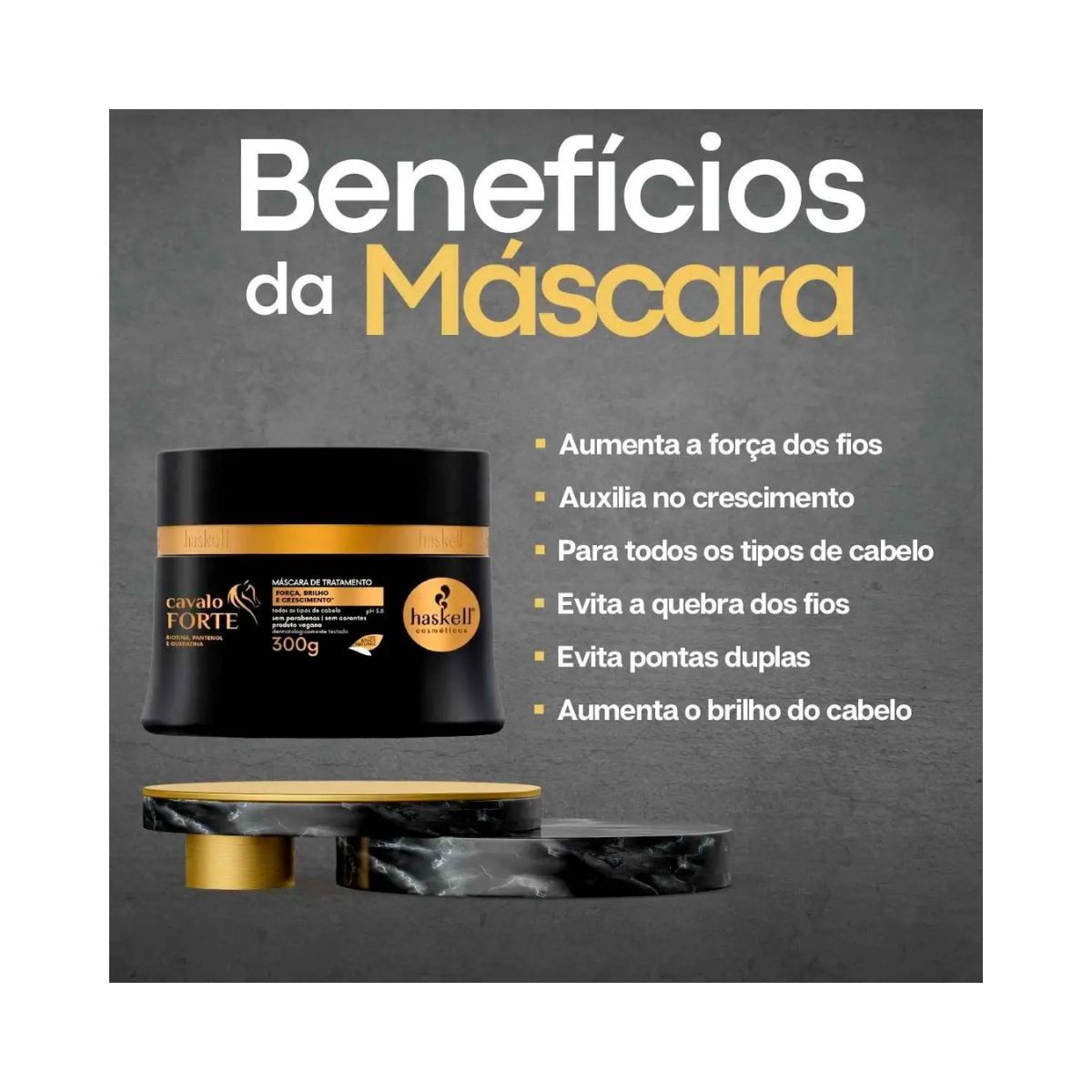 MÁSCARA CAVALO FORTE HASKELL 300G