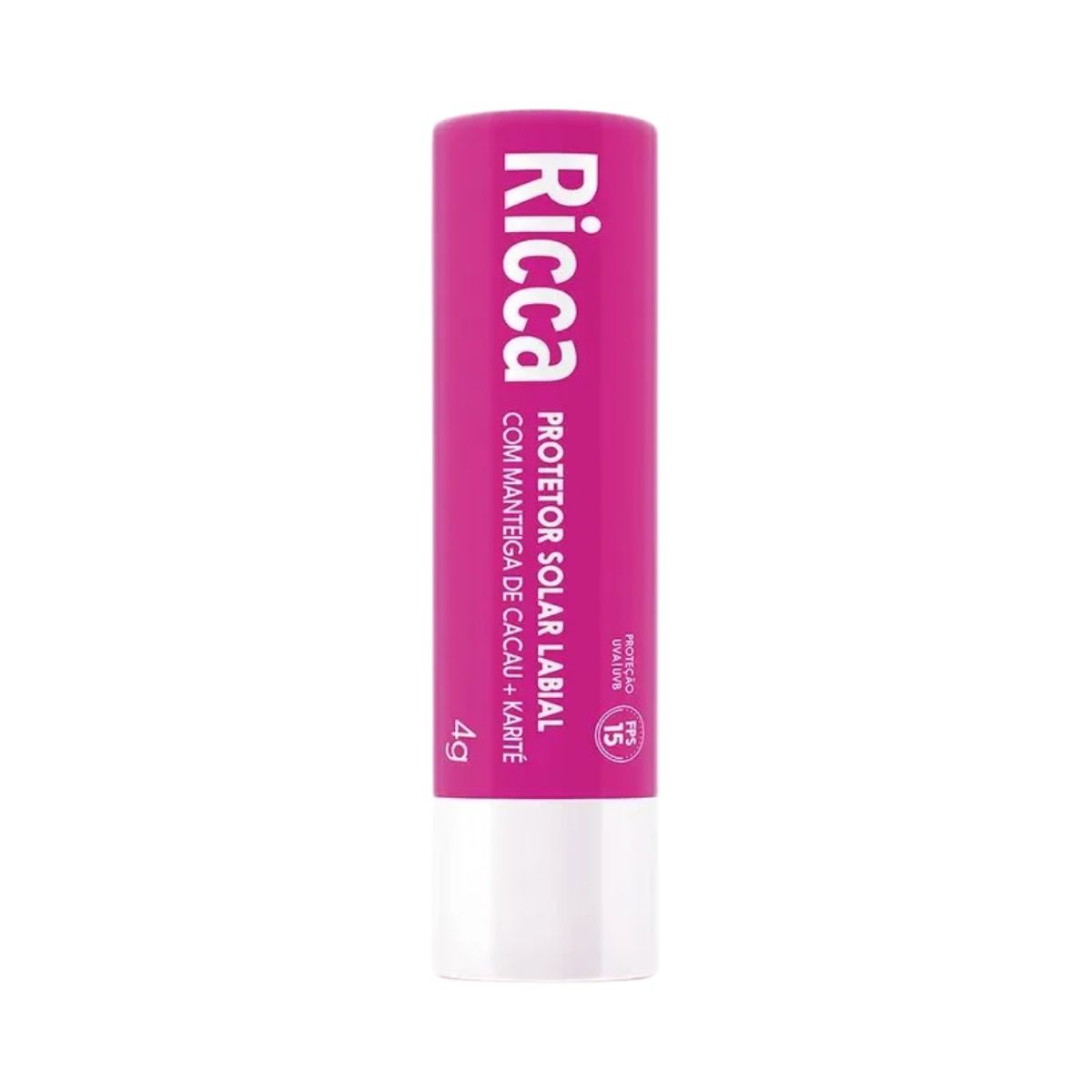 PROTETOR LABIAL COM MANTEIGA DE CACAU + KARITE FPS 15 RICCA 3,5G