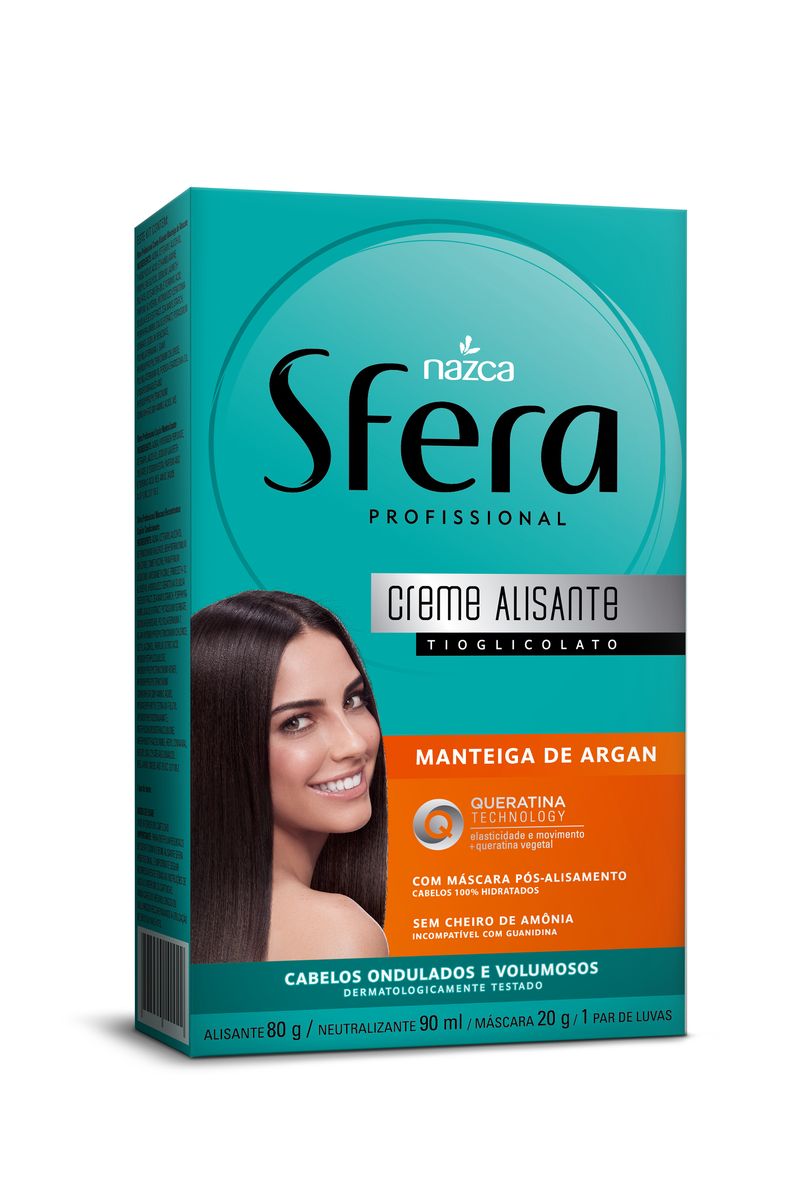 KIT CREME ALISANTE CAPILAR MANTEIGA DE ARGAN SFERA NAZCA 80G