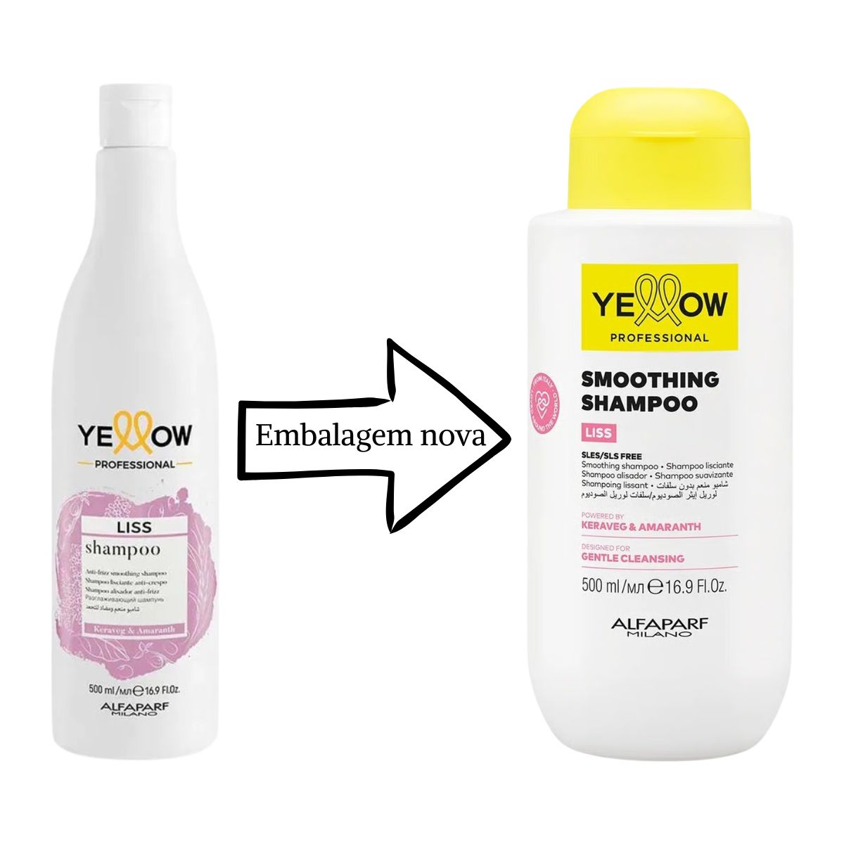 SHAMPOO SMOOTHING LISS YELLOW 500ML