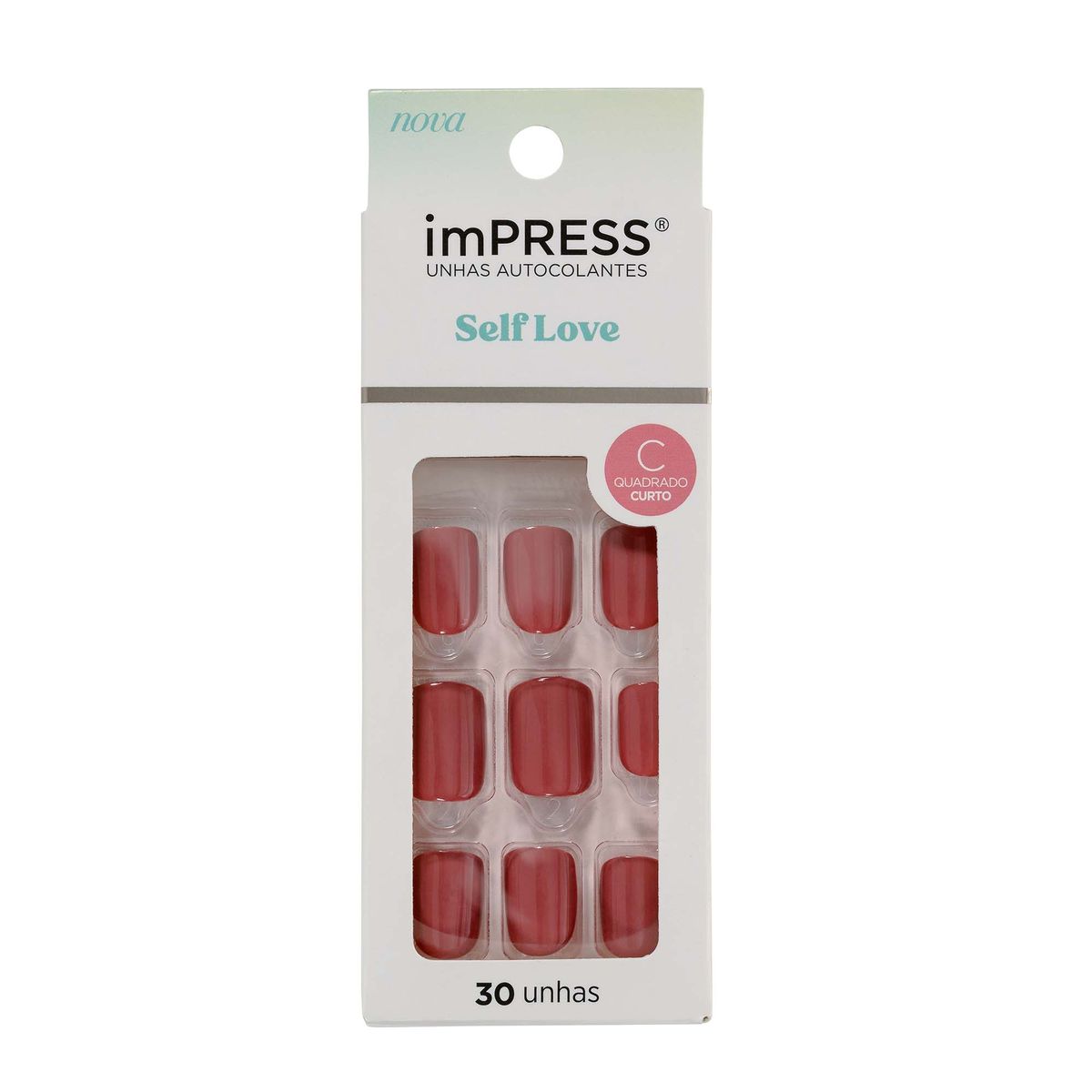 UNHAS POSTIÇAS IMPRESS AUTOCOLANTES SHORT CRUSH KISS NEW YORK
