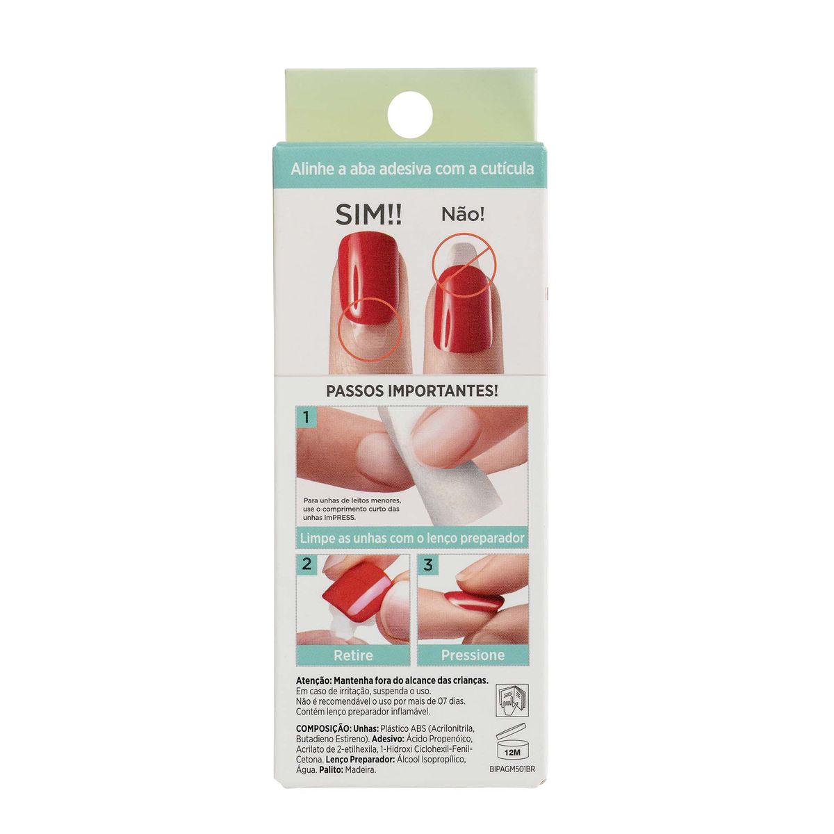 UNHAS POSTIÇAS IMPRESS AUTOCOLANTES SHORT CRUSH KISS NEW YORK