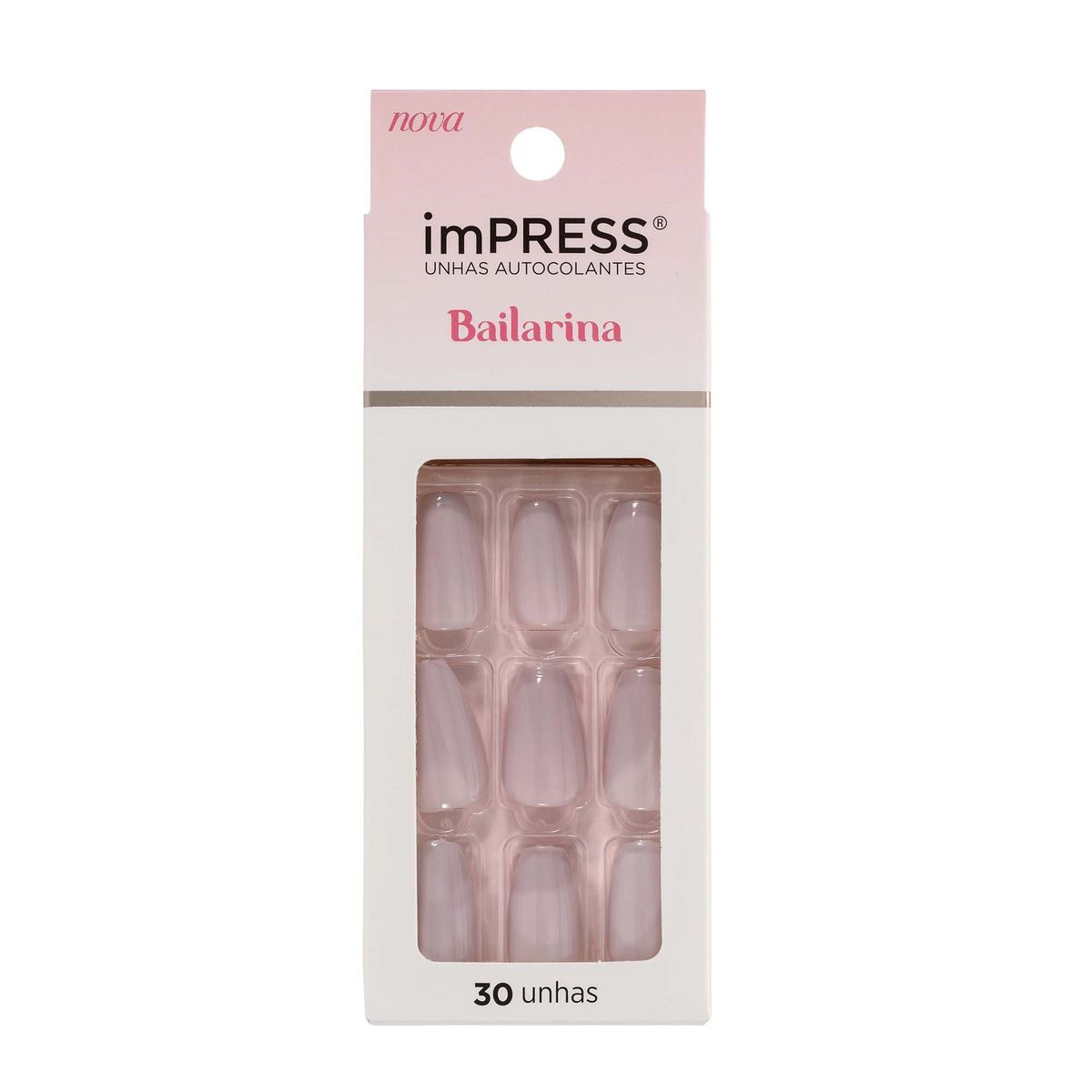 UNHAS POSTIÇAS IMPRESS AUTOCOLANTES BAILARINA MÉDIA CHIC KISS NEW YORK