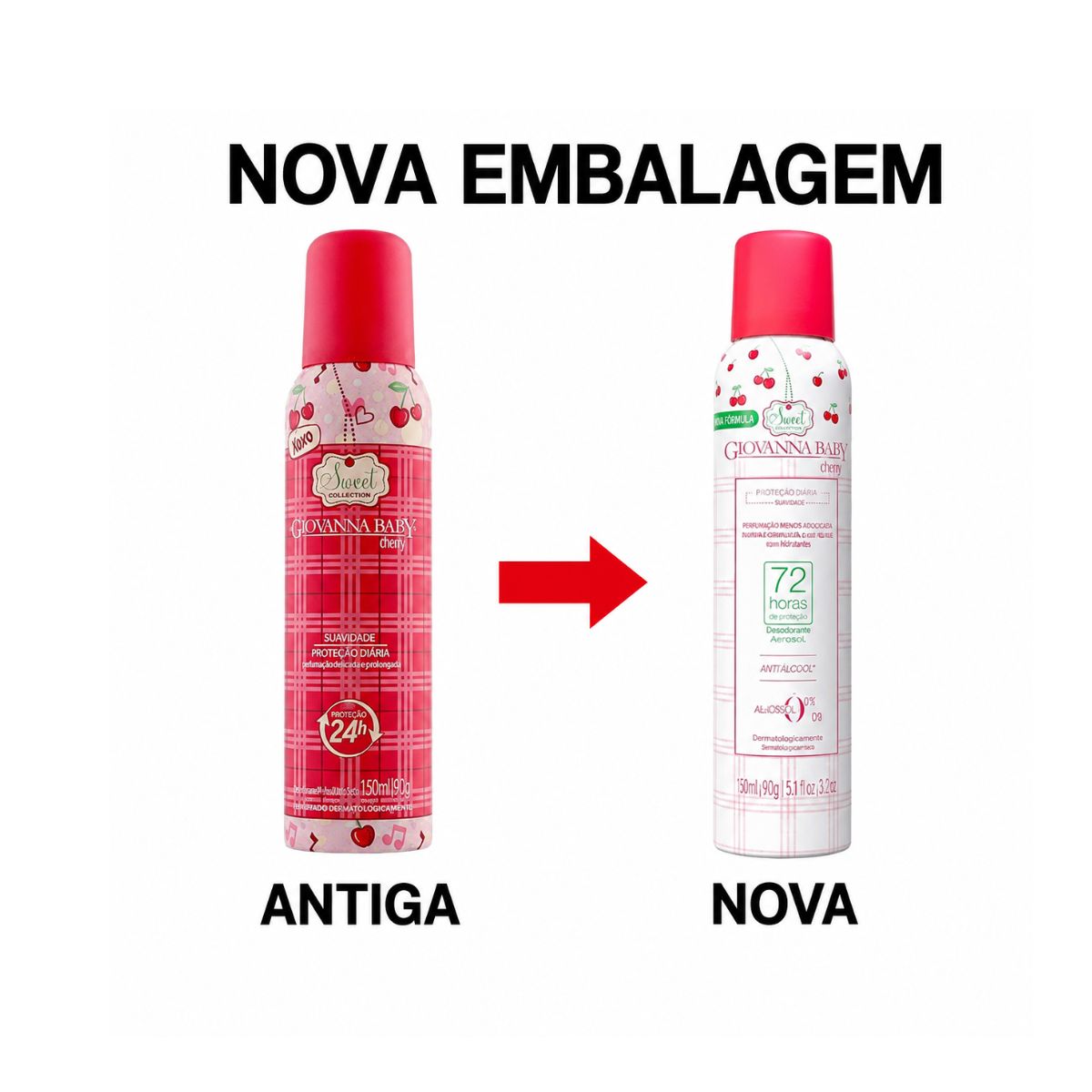 DESODORANTE AEROSOL GIOVANNA BABY CHERRY 150ML