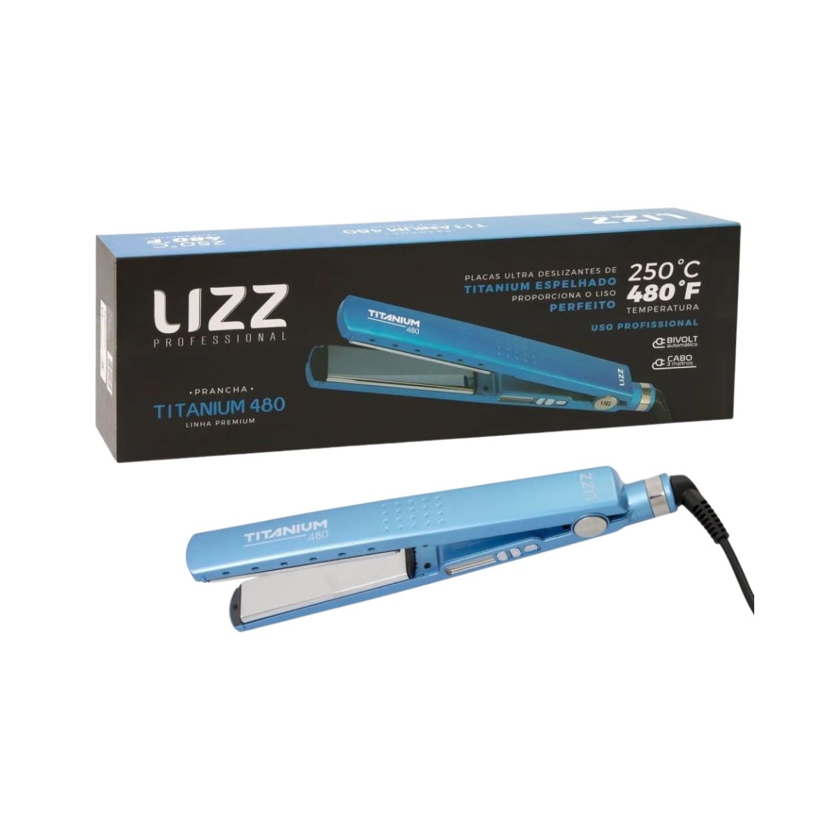 PRANCHA DE CABELO TITANIUM 480 BIVOLT LIZZ