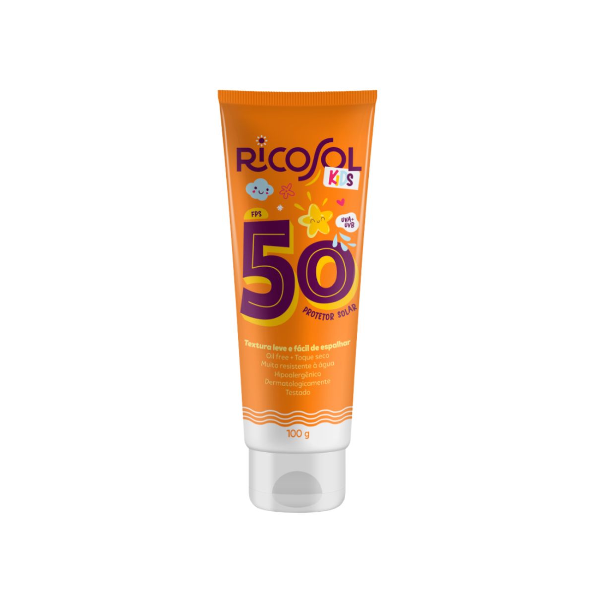 CONJUNTO DE PROTETOR SOLAR CORPORAL FPS 50 180G + KIDS FPS 50 100G RICOSOL