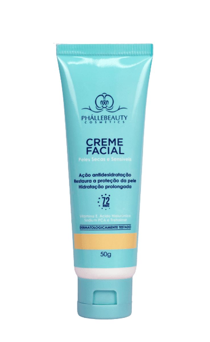 CREME FACIAL PELES SECA E SENSÍVEIS PHÁLLEBEAUTY 50G