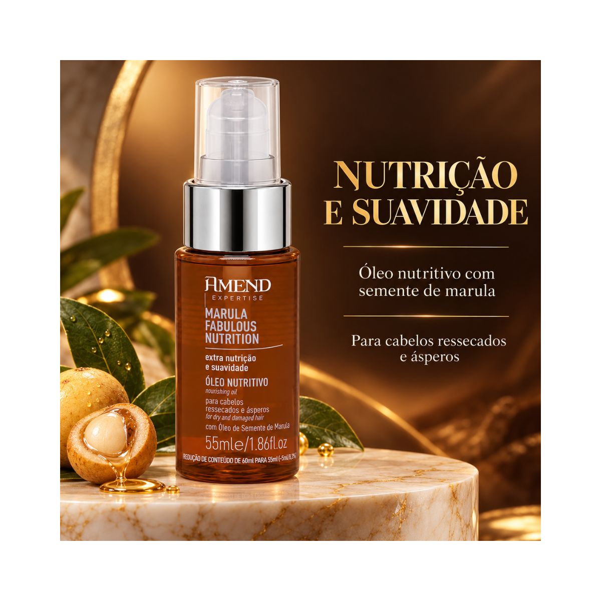 ÓLEO NUTRITIVO EXPERTISE MARULA FABULOUS NUTRITION AMEND 55ML