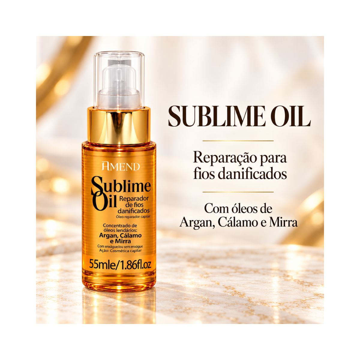 ÓLEO SUBLIME REPARADOR DE FIOS DANIFICADOS AMEND 55ML