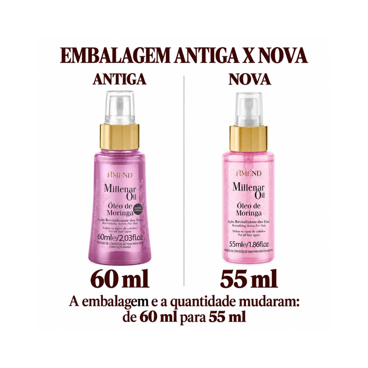 ÓLEO DE TRATAMENTO MORINGA MILLENAR AMEND 55ML