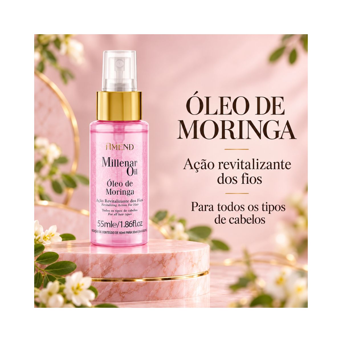 ÓLEO DE TRATAMENTO MORINGA MILLENAR AMEND 55ML